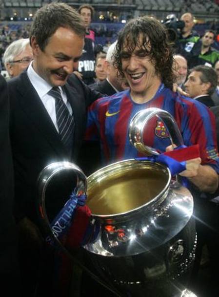 Puyol, Zapatero (primo ministro spagnolo)... e la Champions 2006